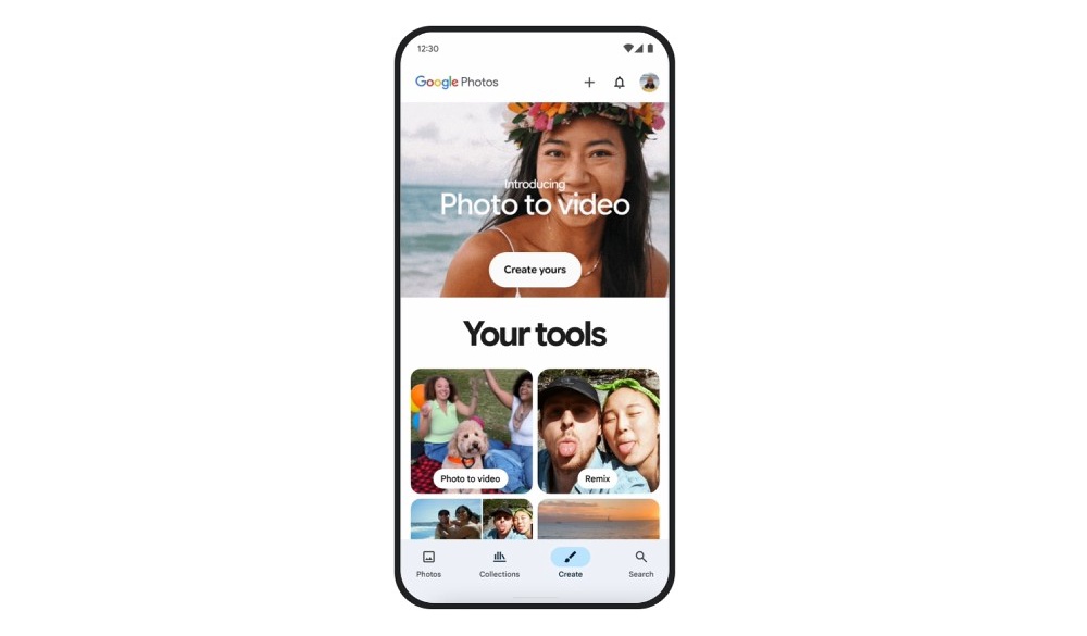 Nowa zakładka Create w Zdjęciach Google