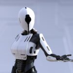 Humanoidalny robot, grafika ilustracyjna