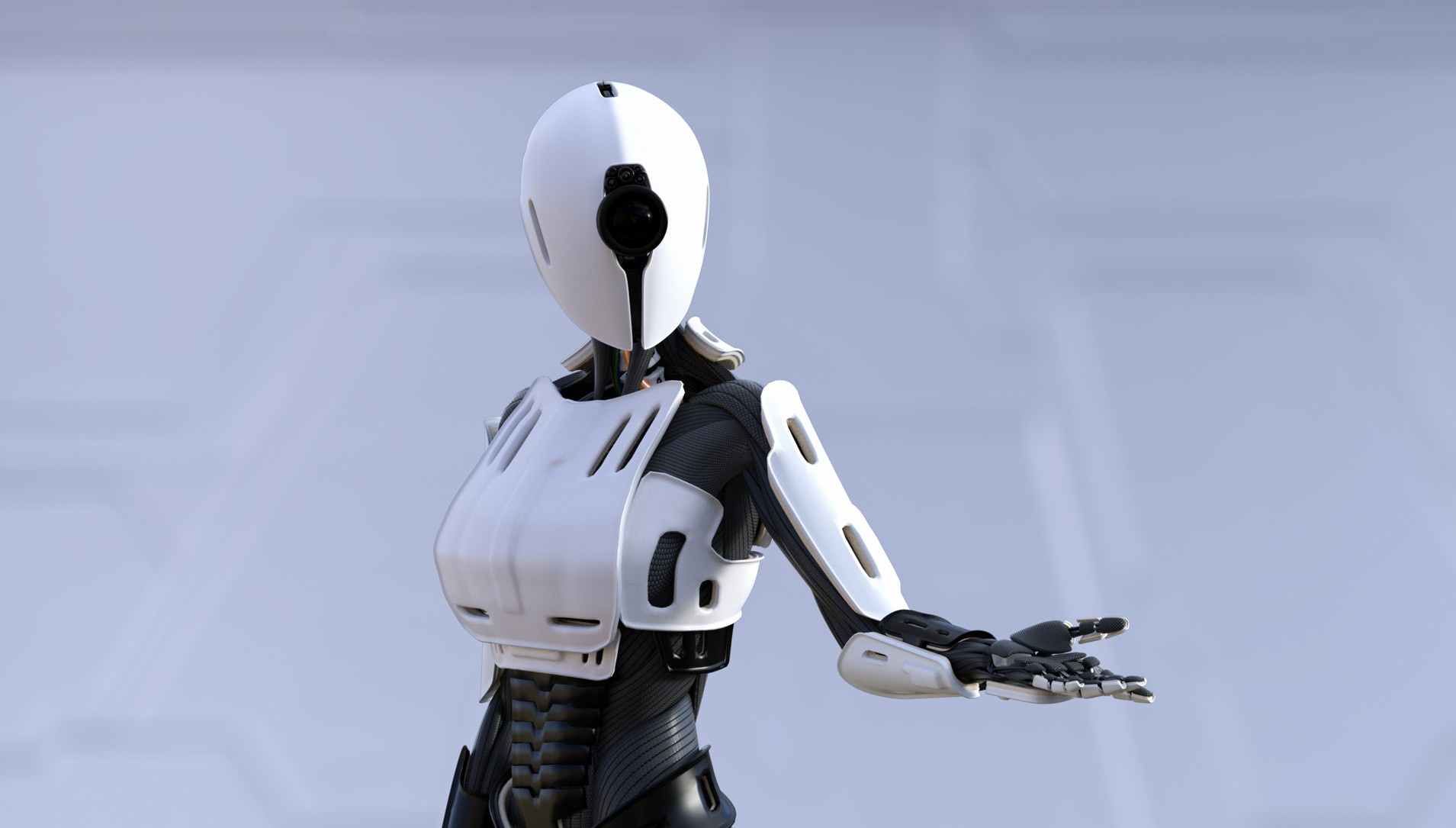 Humanoidalny robot, grafika ilustracyjna