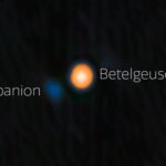 Betelgeza z towarzyszącą jej gwiazdą