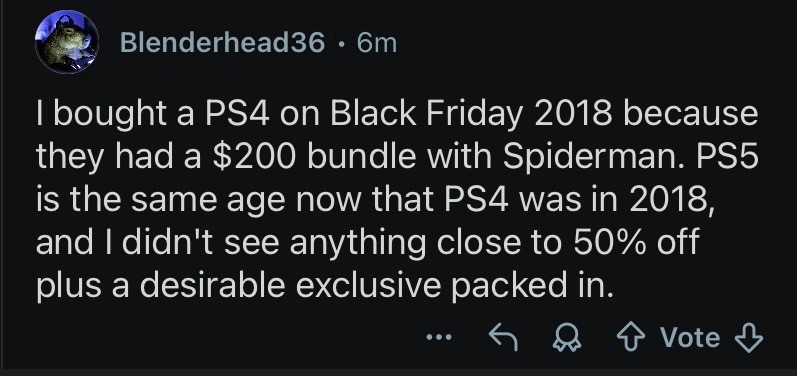 Komentarz z Reddita przytoczony w trakcie rozmowy