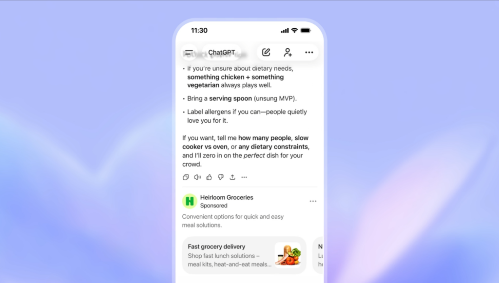 ChatGPT zacznie wyświetlać reklamy. Treści promocyjne podobno nie mają wpływu na odpowiedzi czatbota