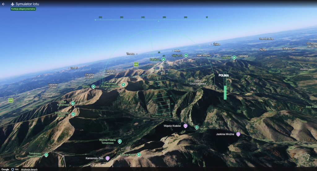 Google Earth udostępnia symulator lotu w przeglądarce. Polatasz za darmo i bez dodatkowych sztuczek
