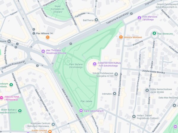 Plac Sefana Żeromskiego w Warszawie. Fot.: Mapy Google'a