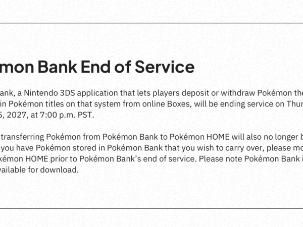 The Pokémon Company zamyka usługę Pokémon Bank i zrywa tym samym z 30-letnią tradycją gier Pokémon