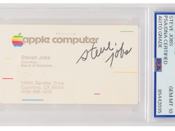 Steve Jobs Signed Apple Business Card