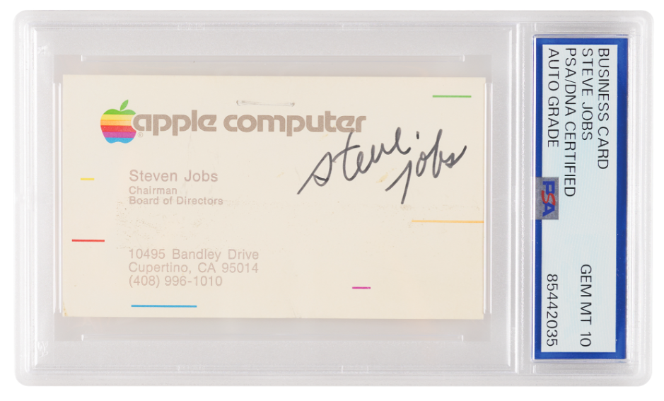 Steve Jobs Signed Apple Business Card