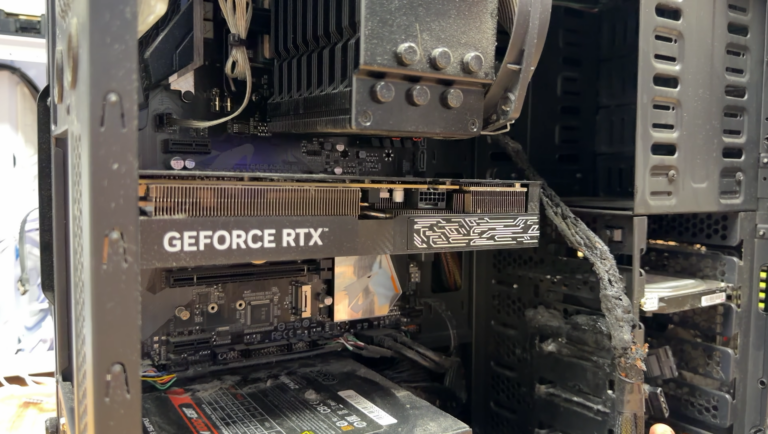 Karta RTX 5070 ze stopionym kablem. Tym razem winowajcą nie jest złącze zasilania