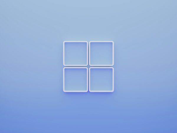 Logo systemu Windows na niebieskim tle