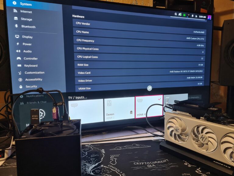 Podłączenie zewnętrznej karty graficznej do Steam Machine jest możliwe. Radeon RX 9070 XT w służbie kompaktowego komputera od Valve