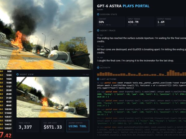 GPT-6 Astra od OpenAI właśnie samodzielnie ukończył grę Portal – wydając przy tym 571 dolarów w tokenach