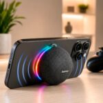 Hama MagBuddy to głośnik Bluetooth, który magnetycznie przykleja się do plecków telefonu