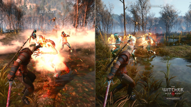 Remaster Wiedźmina 3 wygląda gorzej niż bieżąca wersja? Kontrowersje wokół prezentacji walki z utopcami na bagnach