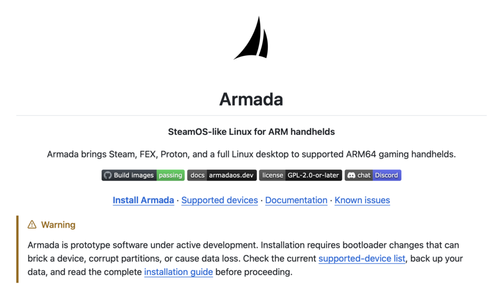 Strona główna Armada na GitHub