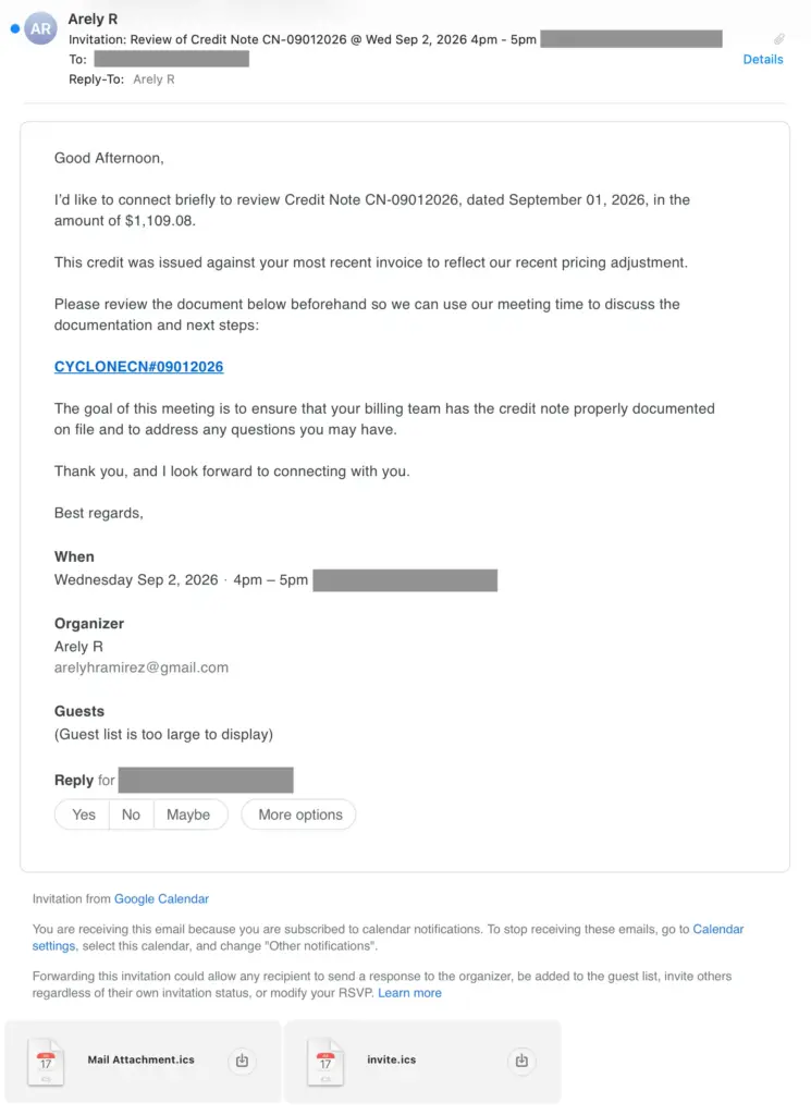 Atak phishingowy w wiadomości email