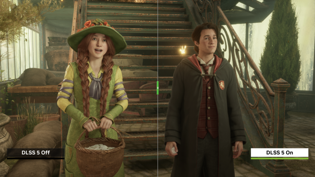 DLSS 5 w grze "Hogwarts Legacy"