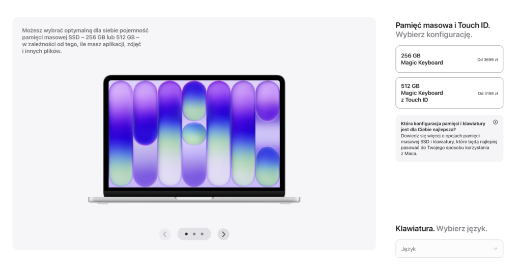 MacBook Neo konfigurator Apple.